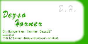 dezso horner business card
